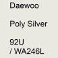 Preview: Daewoo, Poly Silver, 92U / WA246L.